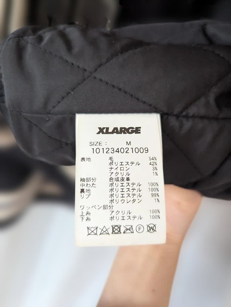 XLARGE スタジャン M 黒/クリーム