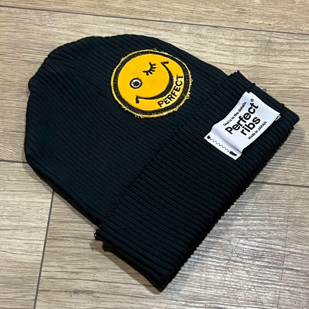 帽子 Perfect ribs SMILE Patch Rib Beanie Cap