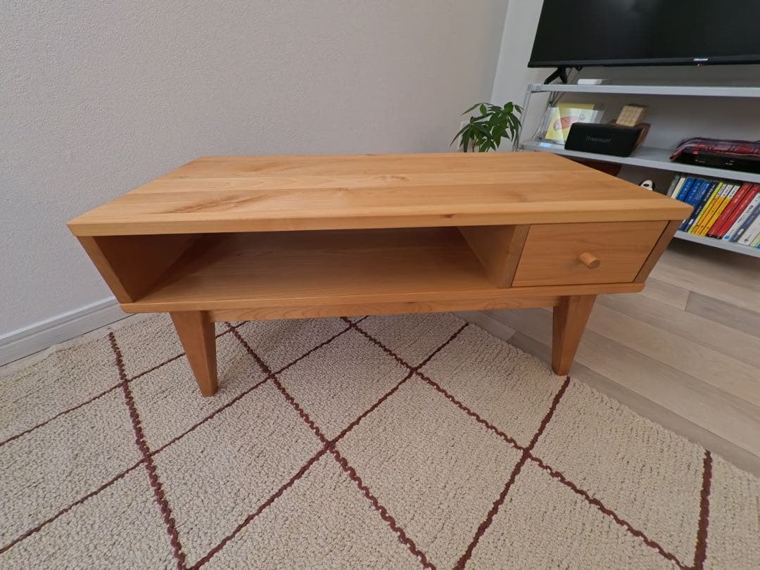 ベルメゾン 天然木アルダー材を使ったテレビラック(75cm)