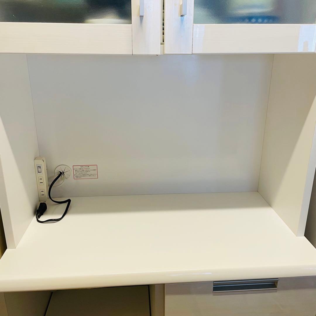 ニトリ　キッチンボード　カップボード　食器棚　ダリア80 レンジ