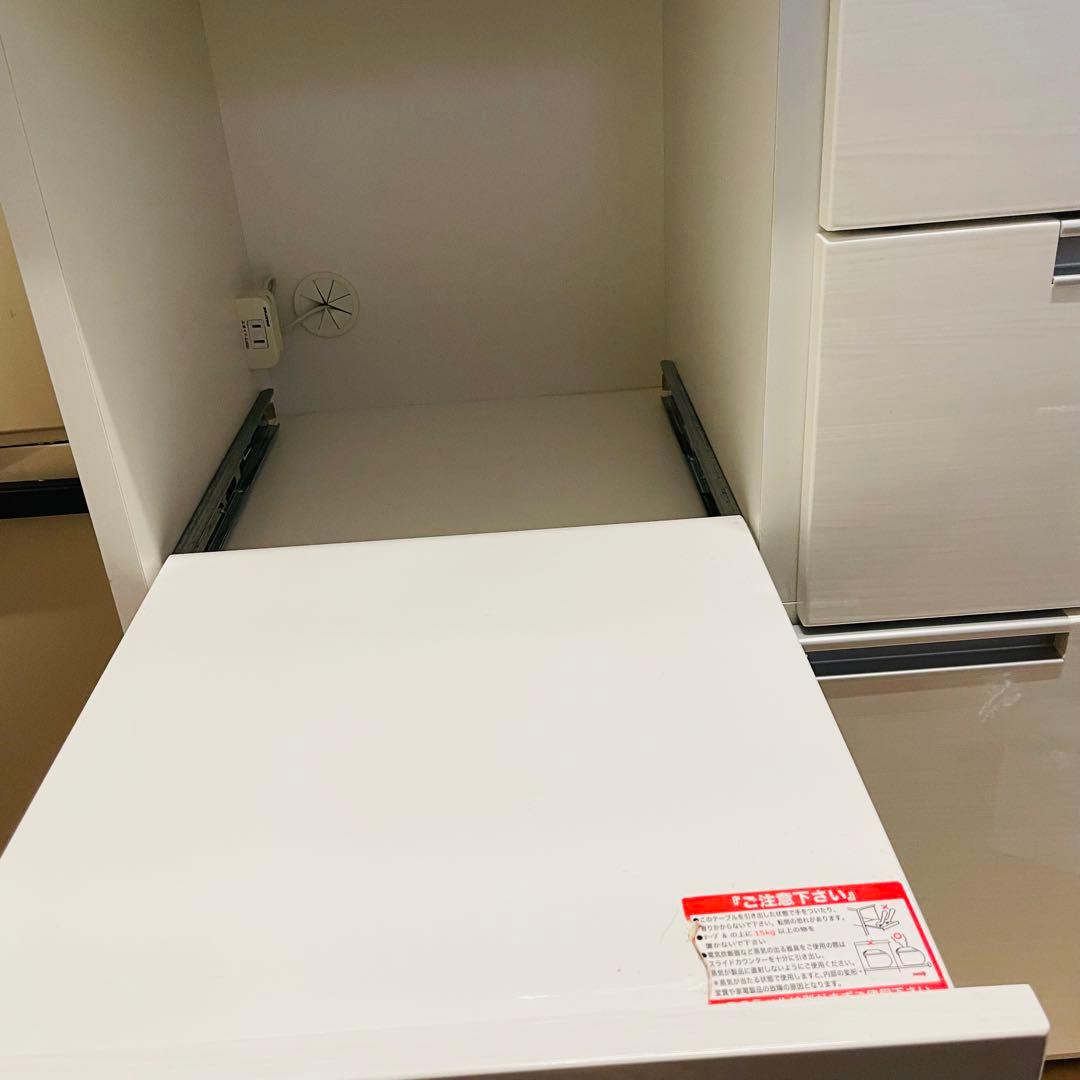 ニトリ　キッチンボード　カップボード　食器棚　ダリア80 レンジ