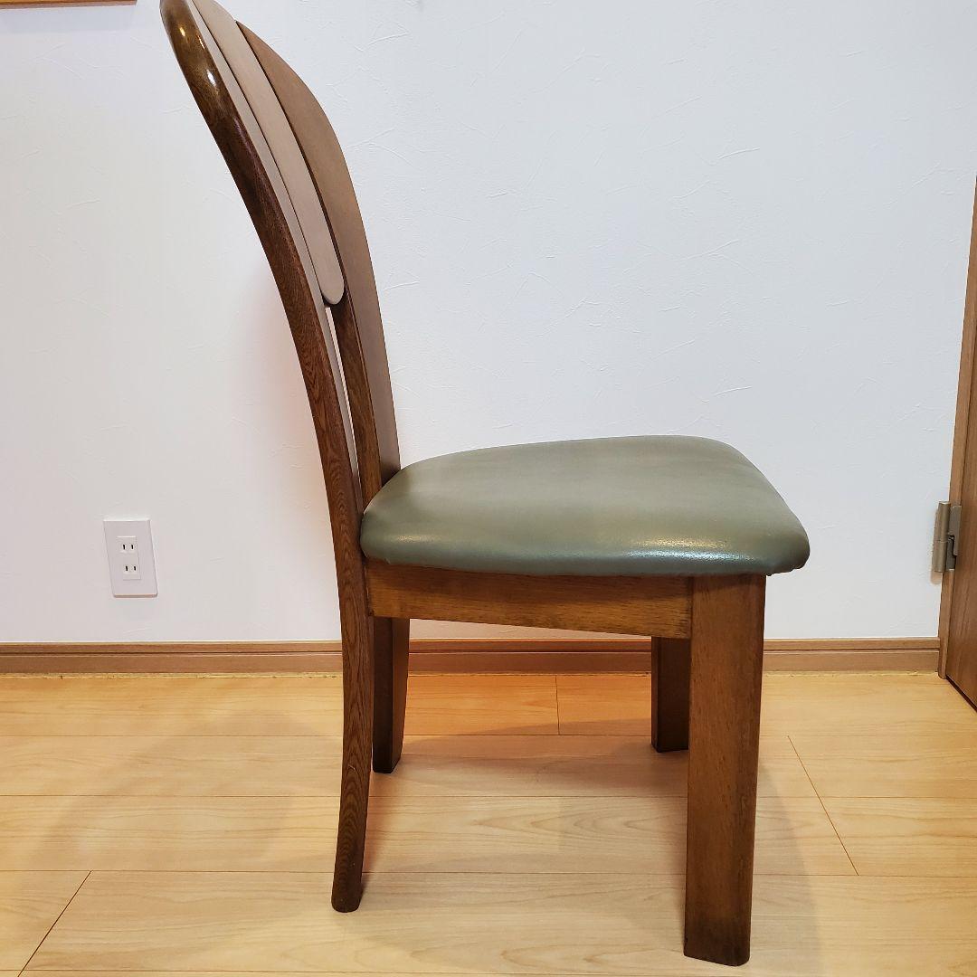 ①②二脚　浜本工芸　ダイニングチェア　グリーン　昭和レトロ　レトロ