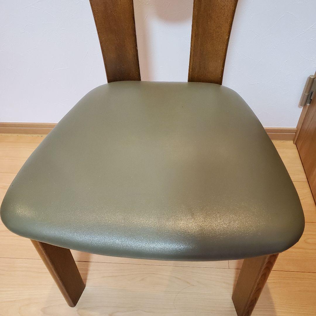 ①②二脚　浜本工芸　ダイニングチェア　グリーン　昭和レトロ　レトロ