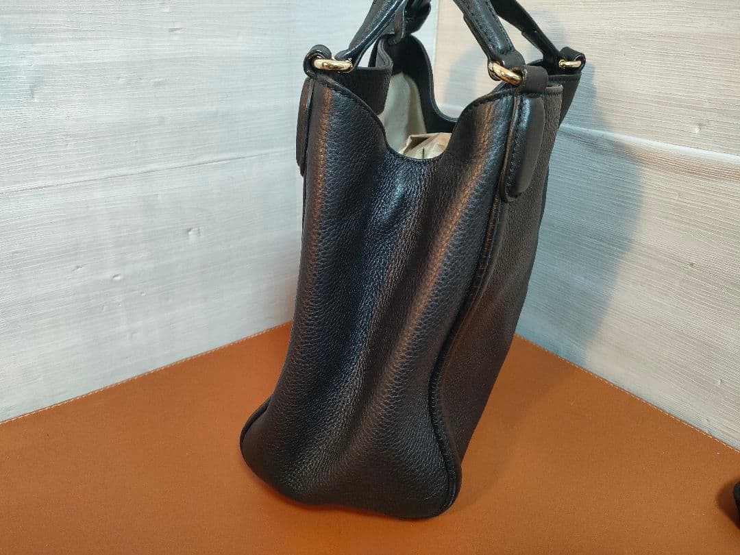 GUCCI SOHOソーホー ブラックレザーショルダー2wayバッグ 保存袋付