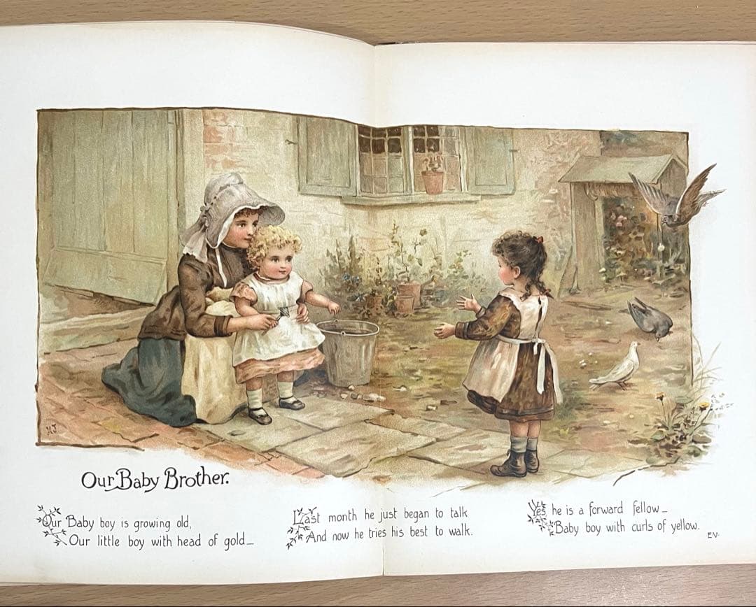 No.379 希少 アンティーク 洋書 絵本 ビクトリアン 児童書