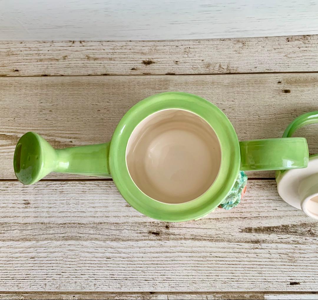 ピーターラビットじょうろ ティーポッド型オルゴール シュミット社製