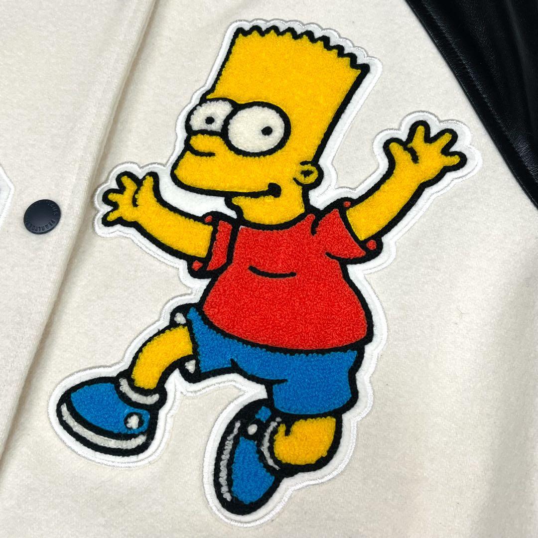 美品 パーリーゲイツ シンプソンズ コラボ スタジャン レザー切替 ワッペン