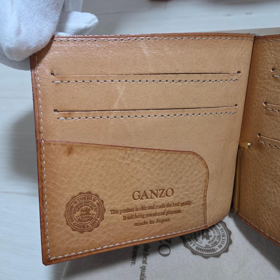 GANZO ガンゾ マネークリップ ブラック ブライドルレザー シンブライドル