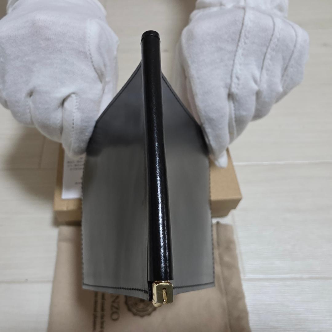 GANZO ガンゾ マネークリップ ブラック ブライドルレザー シンブライドル