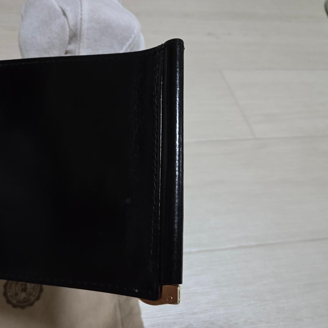 GANZO ガンゾ マネークリップ ブラック ブライドルレザー シンブライドル