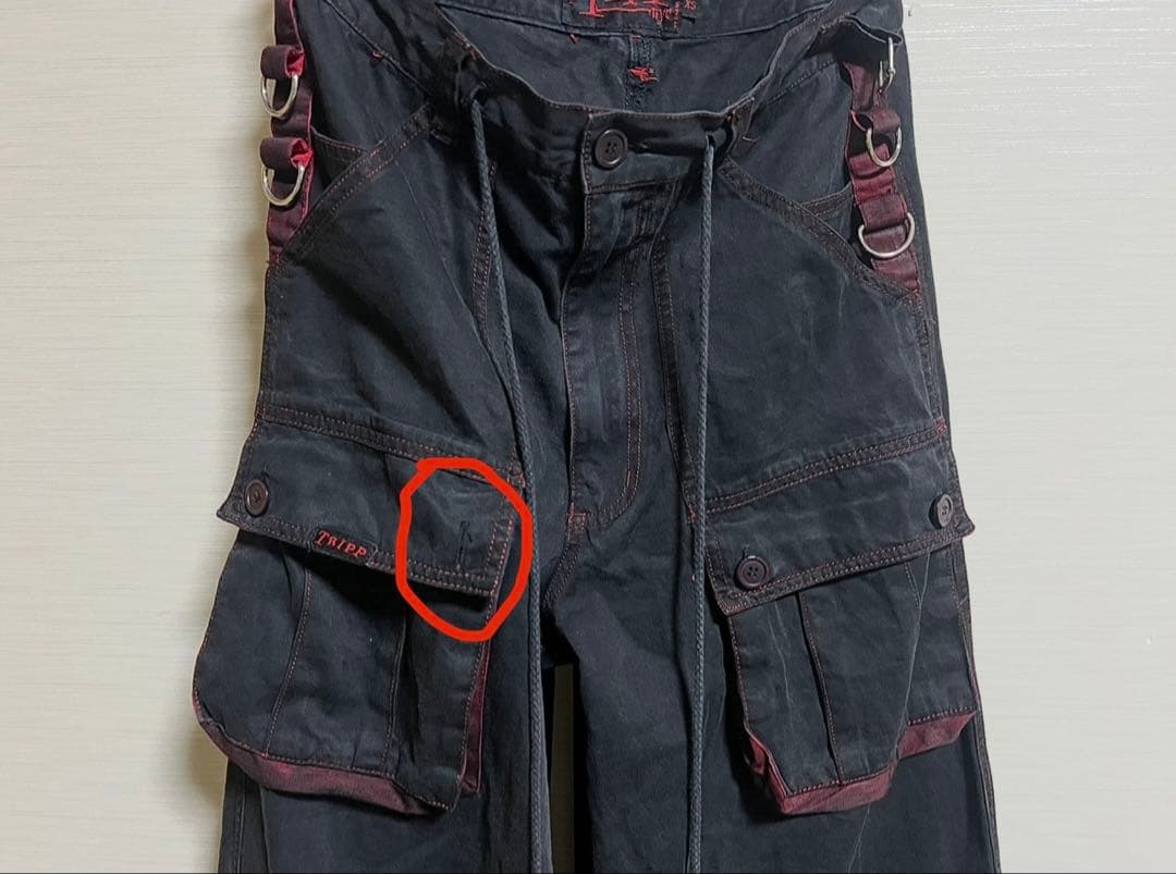 TRIPP NYC ブラックカーゴパンツ XS