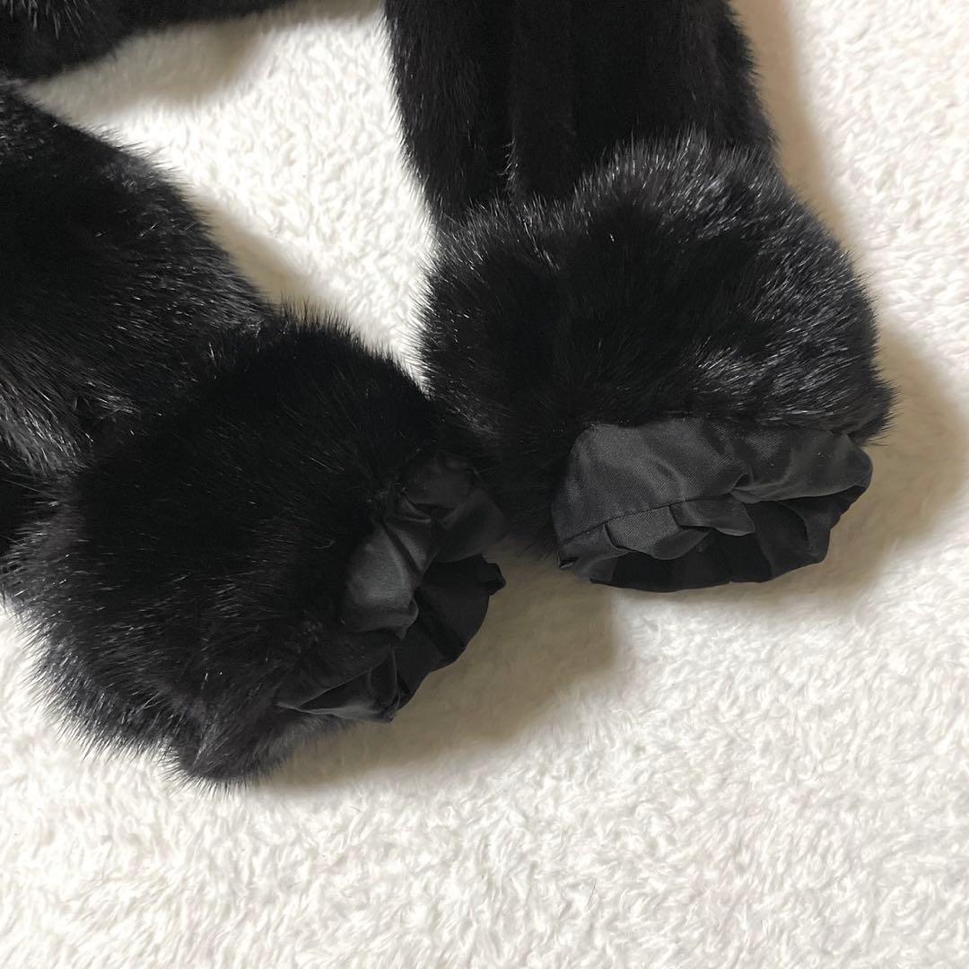 【大きいサイズ】ミンク 本毛皮 ロング コート リアルファー サイズXL〜XXL