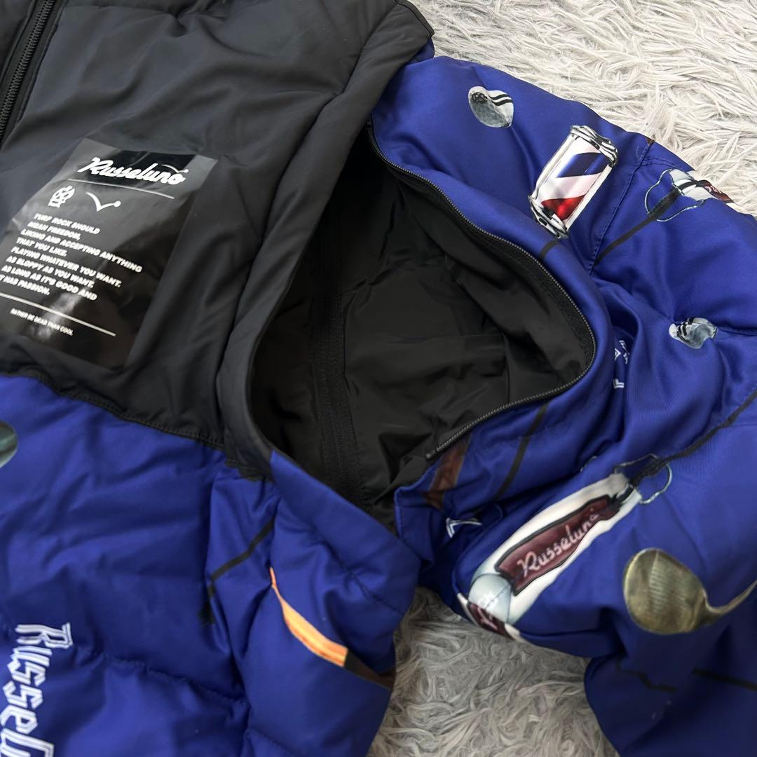 新品　ラッセルノ　ダウンジャケット　ベスト　ブルー　ルチャ　サイズ5