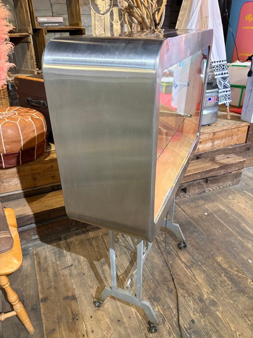 レトロスタイル ステンレスショーケース