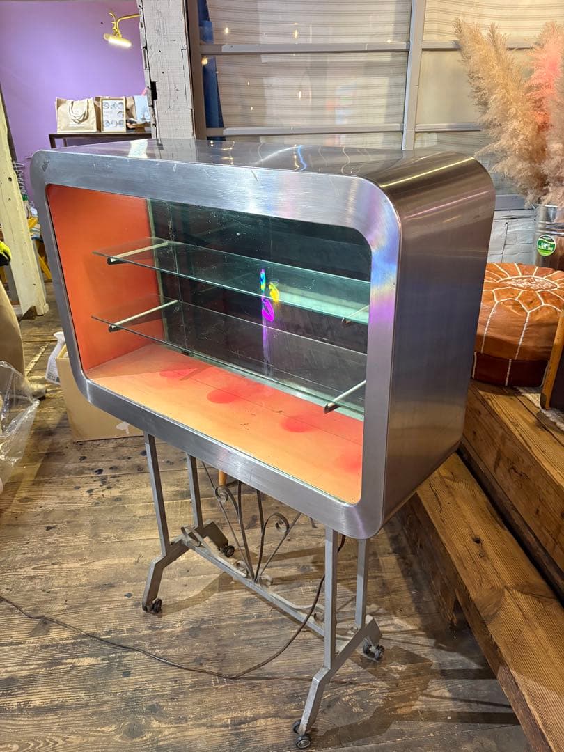 レトロスタイル ステンレスショーケース