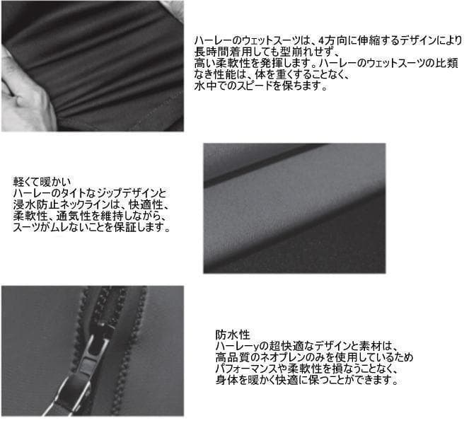 サイズLS ハーレー HURLEY 3/2mm チェストジップ　　ウェットスーツ