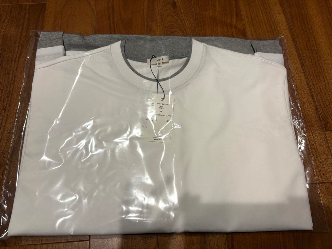 yori ホワイト オーバーレイヤードロンTee 2026ss 新品未開封　38
