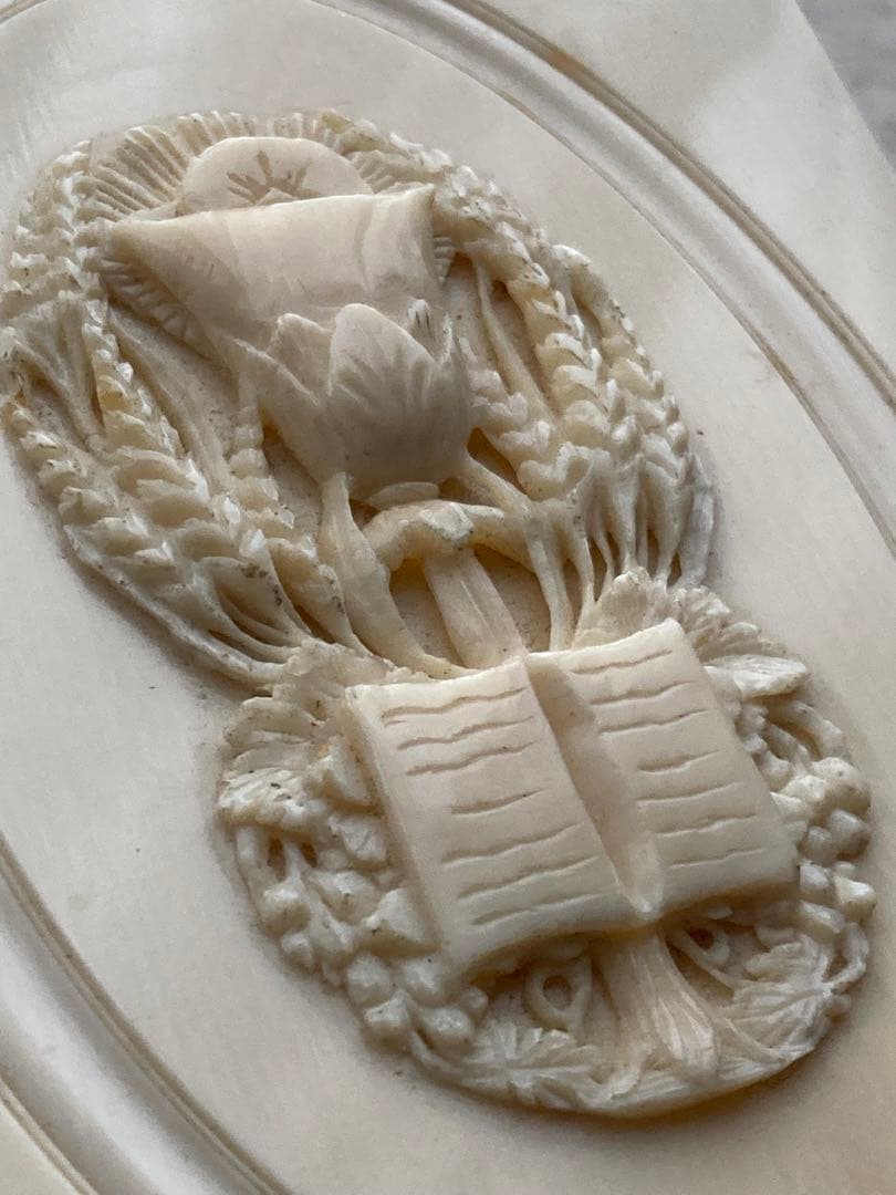 フランスアンティーク　アイボリー聖書　祈祷書　古本　洋書　ミゼル