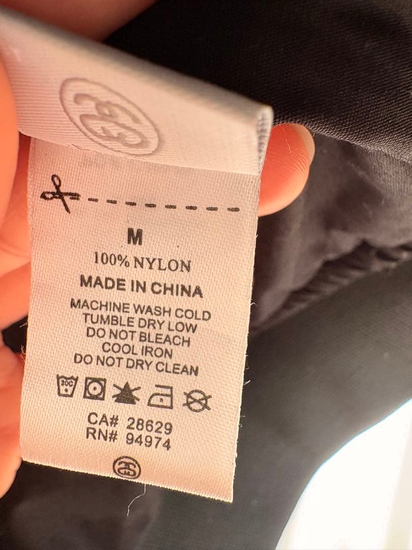 ステューシー　刺繍ロゴ　ダブルジップ　フライトジャケット　MA-1　中綿