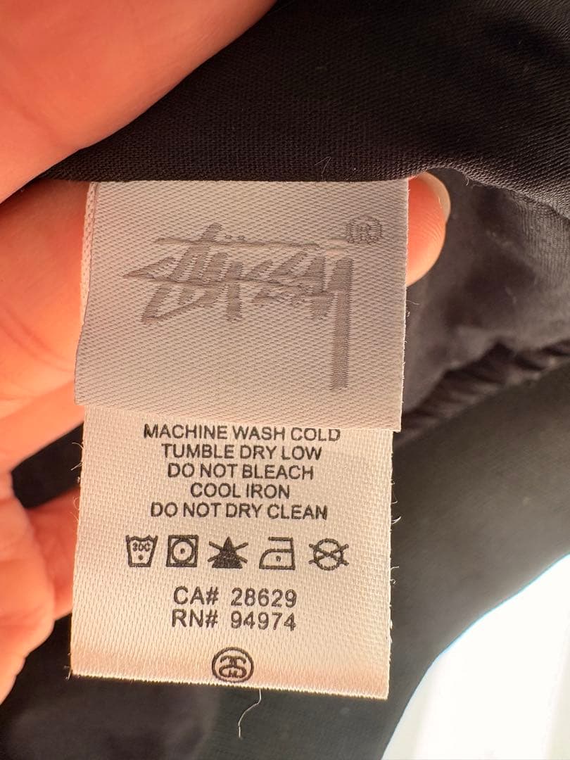 ステューシー　刺繍ロゴ　ダブルジップ　フライトジャケット　MA-1　中綿