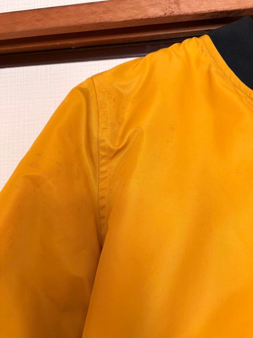 ステューシー　刺繍ロゴ　ダブルジップ　フライトジャケット　MA-1　中綿