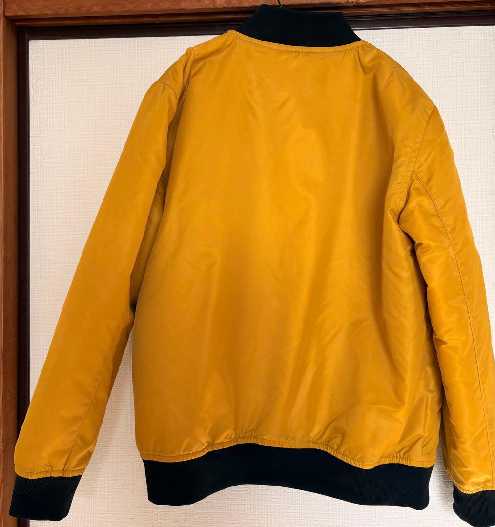 ステューシー　刺繍ロゴ　ダブルジップ　フライトジャケット　MA-1　中綿