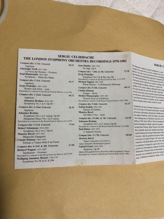 廃盤　チェリビダッケ＆ロンドン交響楽団　1978-1982（11CD）