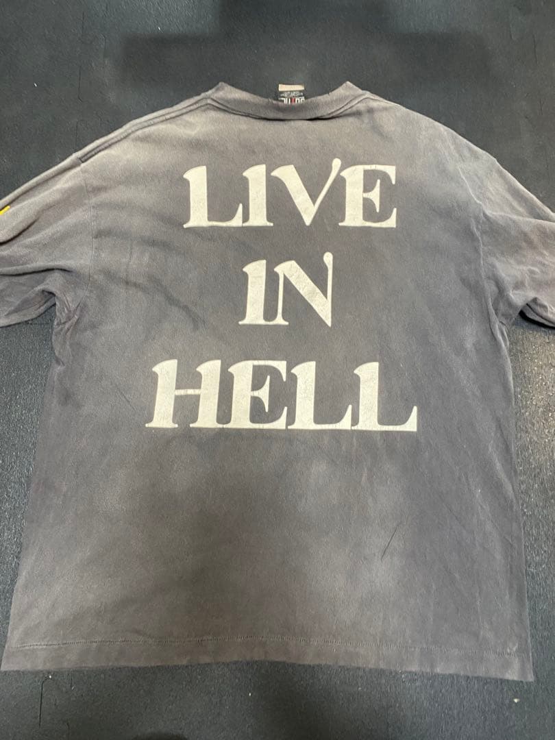 セントマイケル ロンT LIVE IN HELLファイヤーパターン