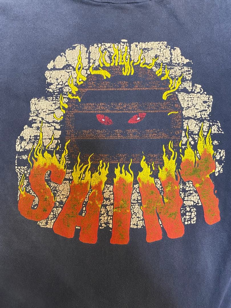 セントマイケル ロンT LIVE IN HELLファイヤーパターン