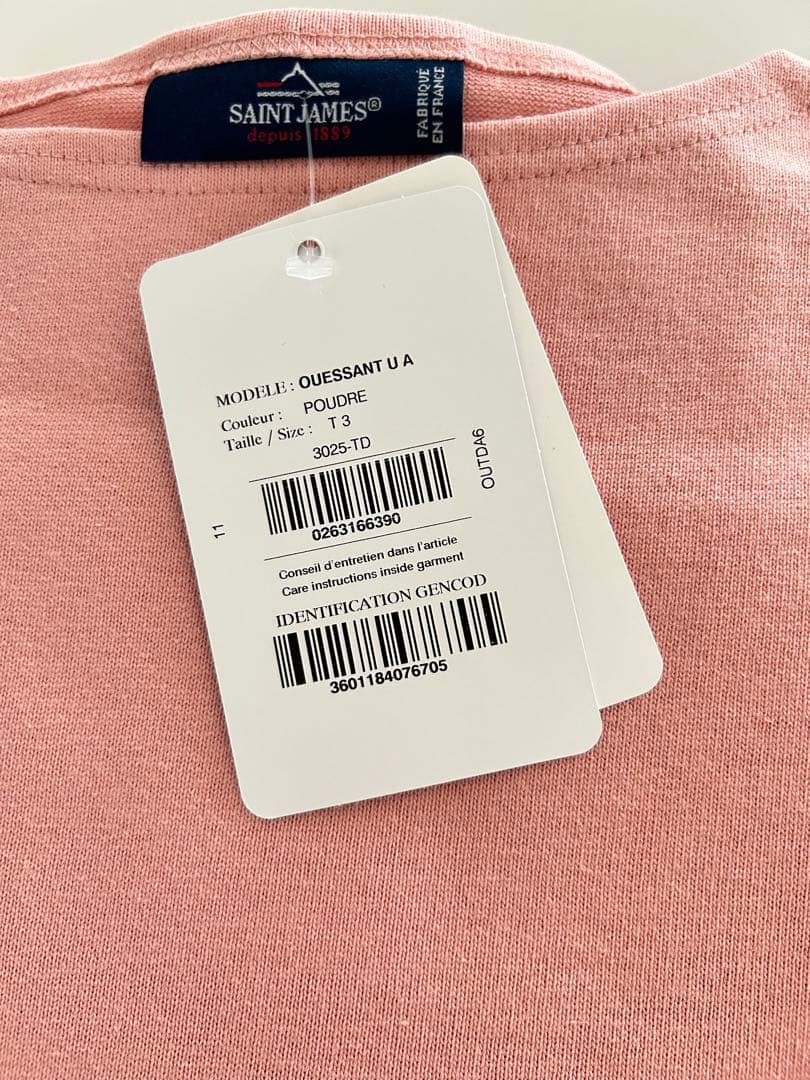 新品タグ付き　セントジェームス ウェッソン　サイズT3 プードル　ピンク