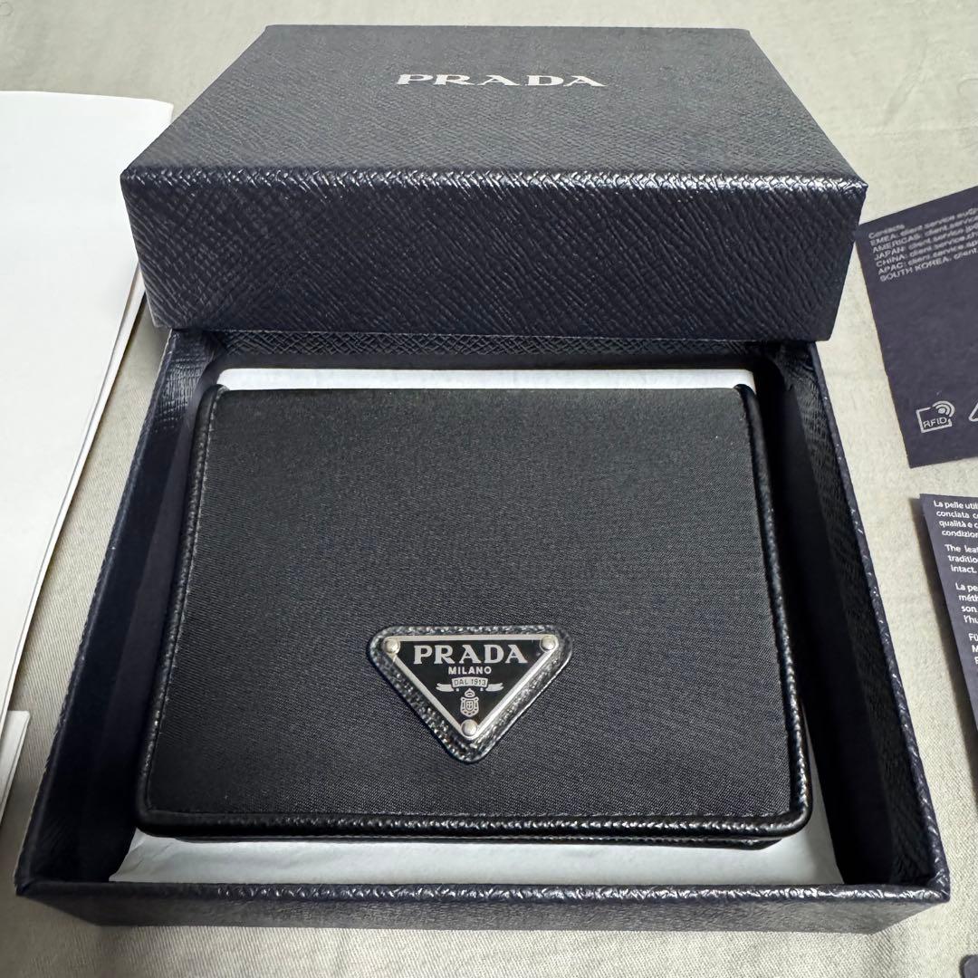 【31日迄】PRADA★二つ折り財布★ナイロン★サフィアーノレザー★1MV204