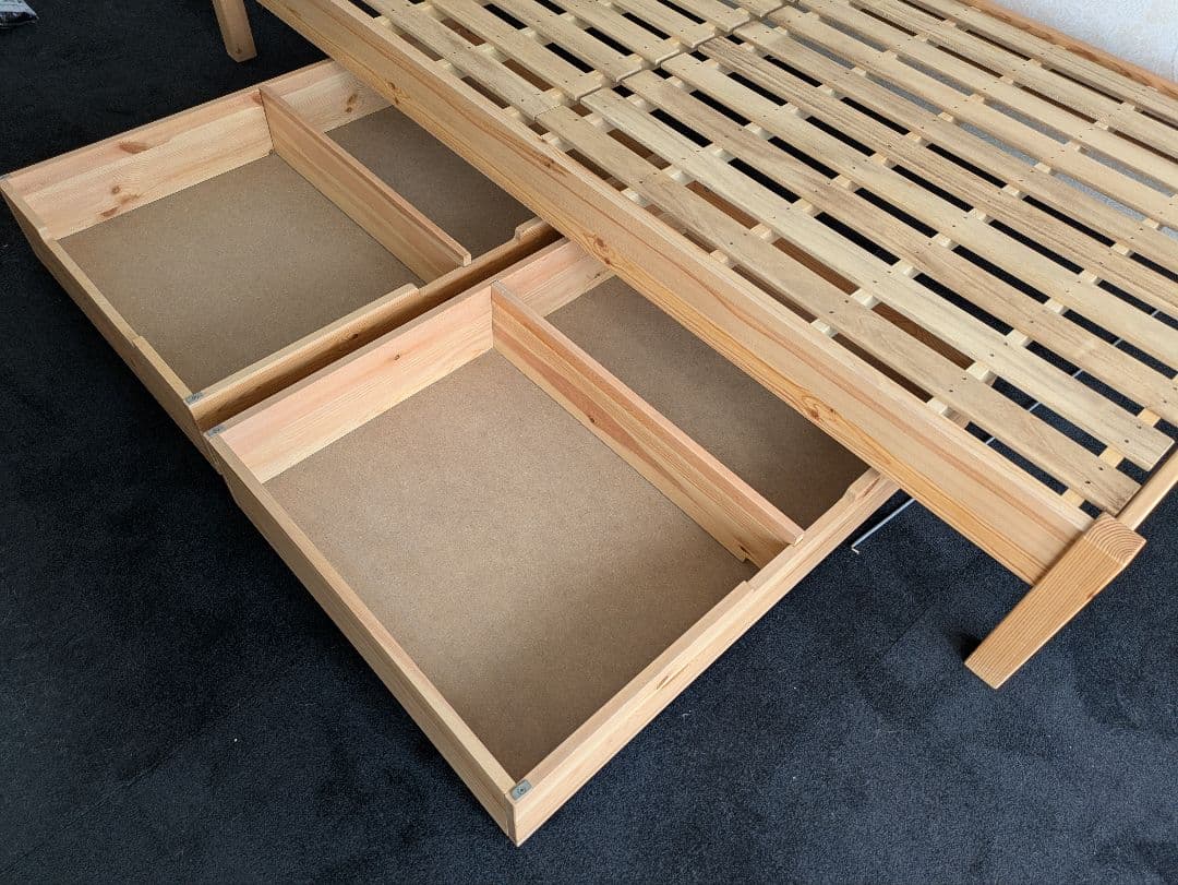 福岡市引取り限定　　収納付き　無印良品 ベッド パイン材　シングル
