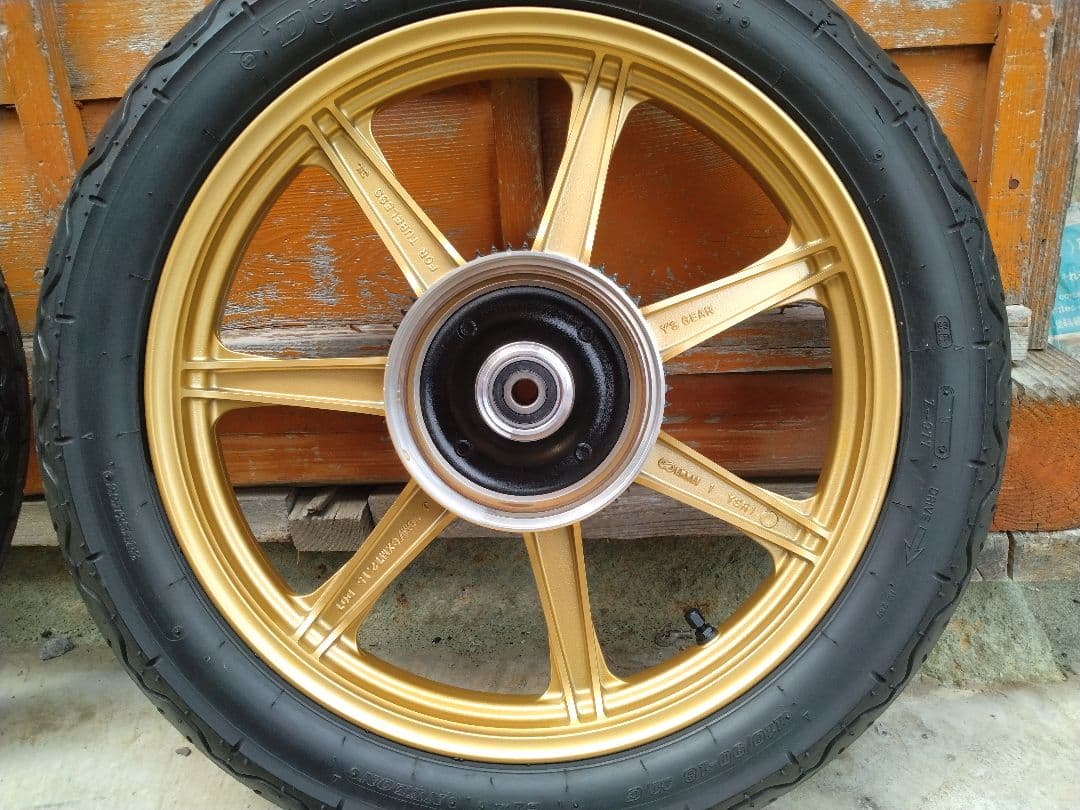 SR用ワイズギアゴールド スポークホイール 前後セット
