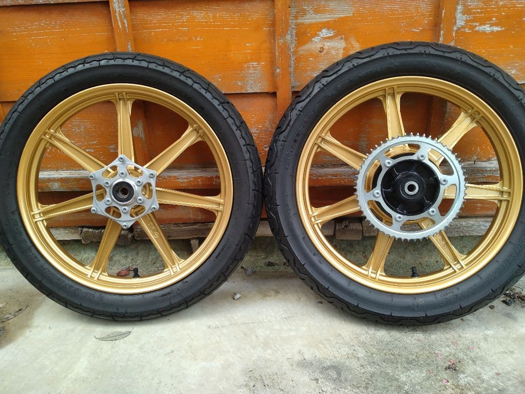 SR用ワイズギアゴールド スポークホイール 前後セット