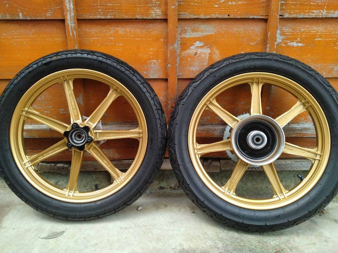 SR用ワイズギアゴールド スポークホイール 前後セット