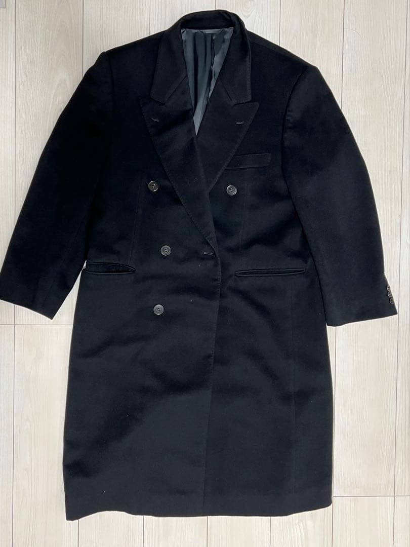 カシミヤ100% ダブルブレスト ロングコート