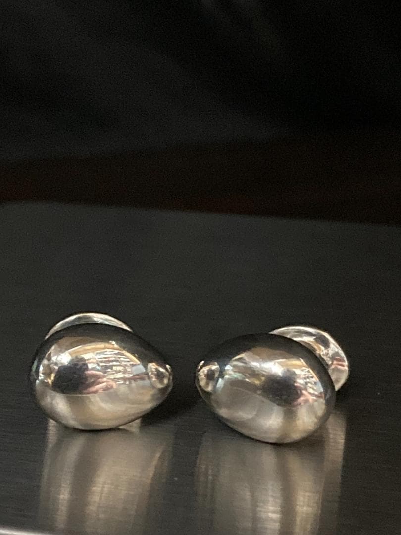 美品 ティファニー ティアドロップ エルサペレッティ カフス ラージ シルバー