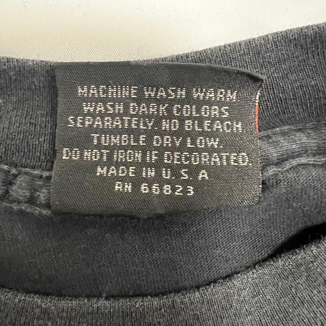 USA製 ハーレーダビッドソン ブルーフレイム 長袖 ロンT ブラック L