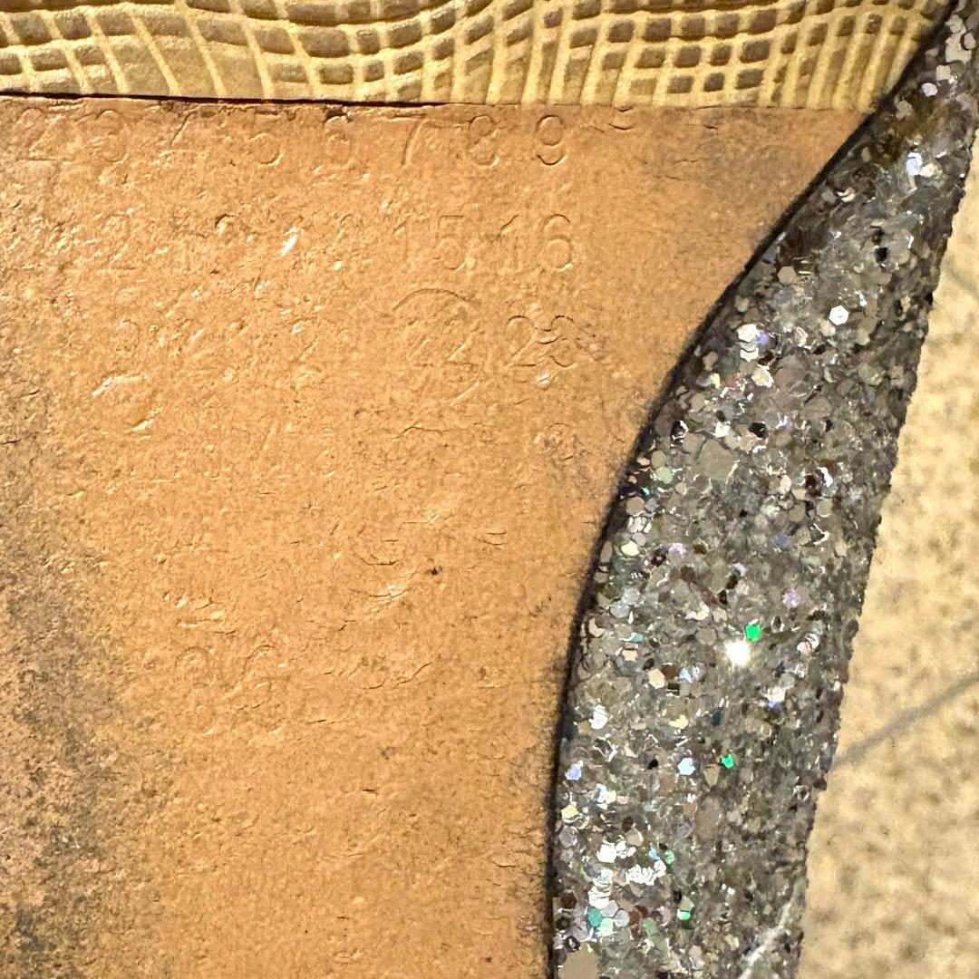 マルジェラ tabi タビ バレエ メタリック スパンコール シルバー 36