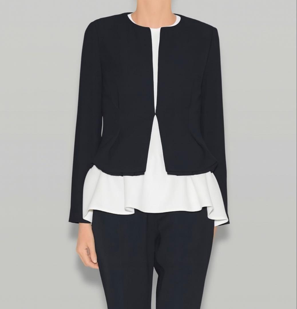 未使用級❤️卒入学式＊YOKO CHAN＊フリルノーカラージャケット36ブラック