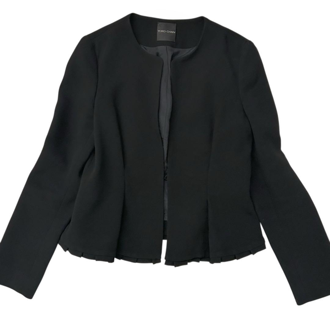 未使用級❤️卒入学式＊YOKO CHAN＊フリルノーカラージャケット36ブラック