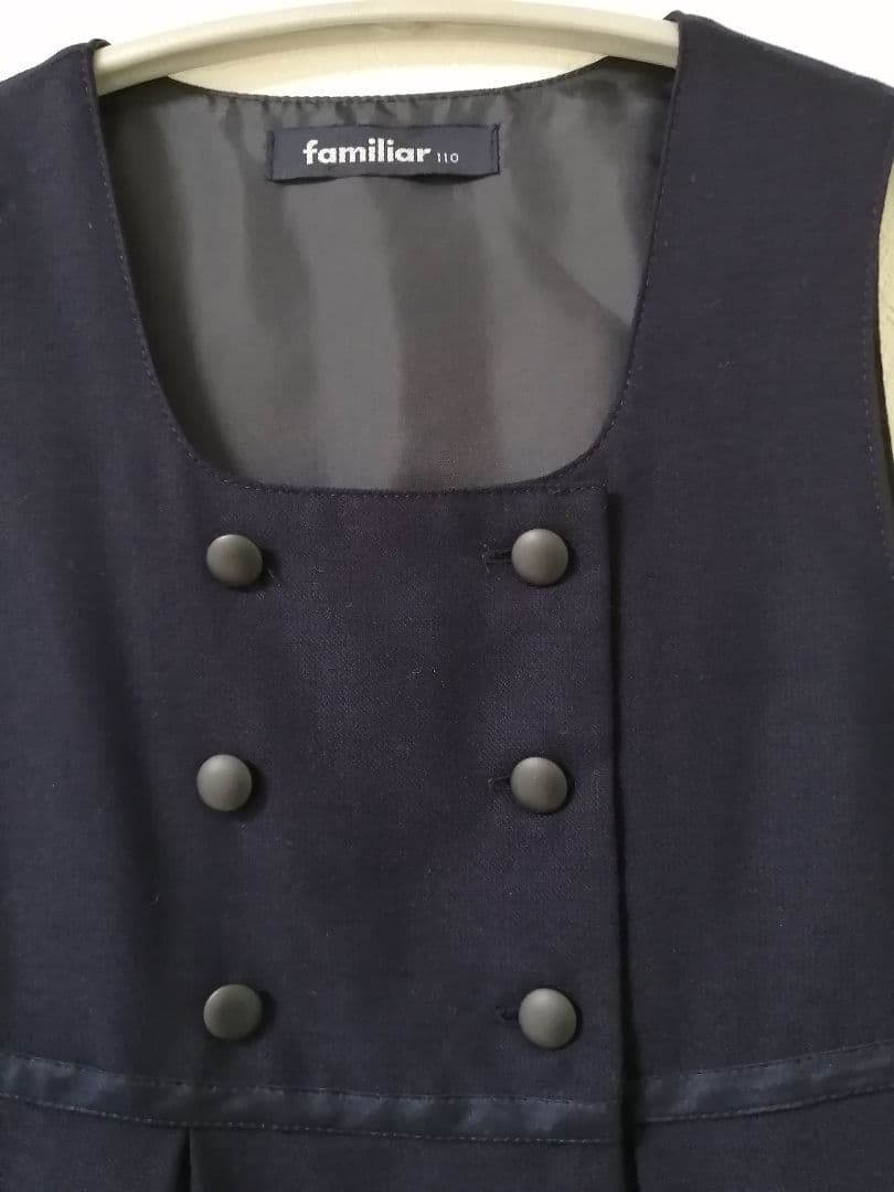 ファミリア　ワンピース+ボレロ　ネイビーフォーマル　110cm