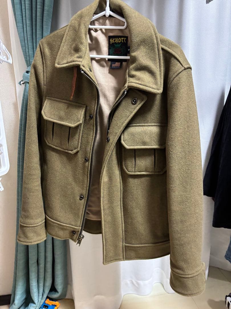 SCHOTT カーキ ジャケット Sサイズ