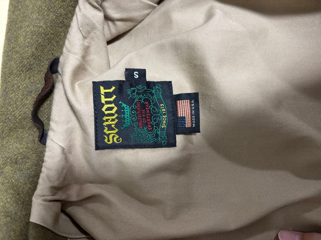SCHOTT カーキ ジャケット Sサイズ