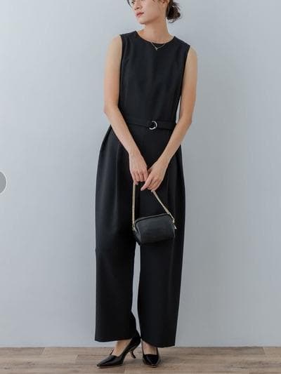 URBAN RESEARCH ブラック ベルト付き オールインワン