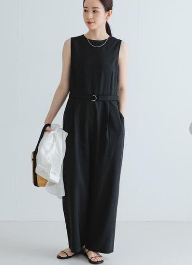 URBAN RESEARCH ブラック ベルト付き オールインワン