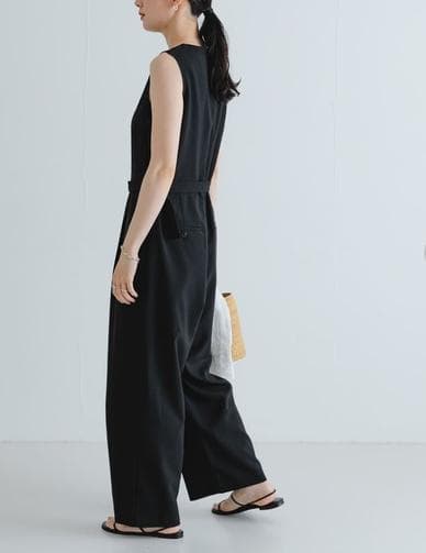 URBAN RESEARCH ブラック ベルト付き オールインワン