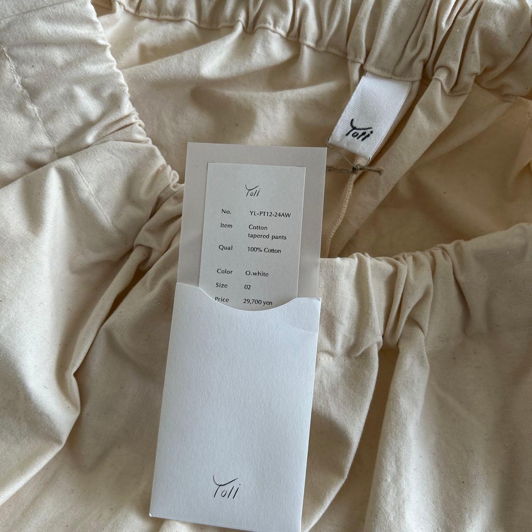 パンツ yoli cotton tapered pants 24AW