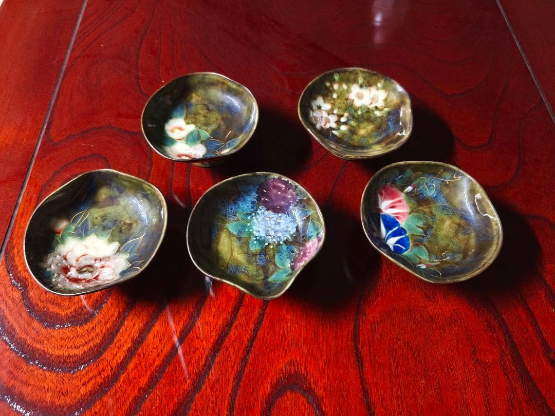 モ*モ様 京焼　清水焼　陶あん　高台皿　５客セット