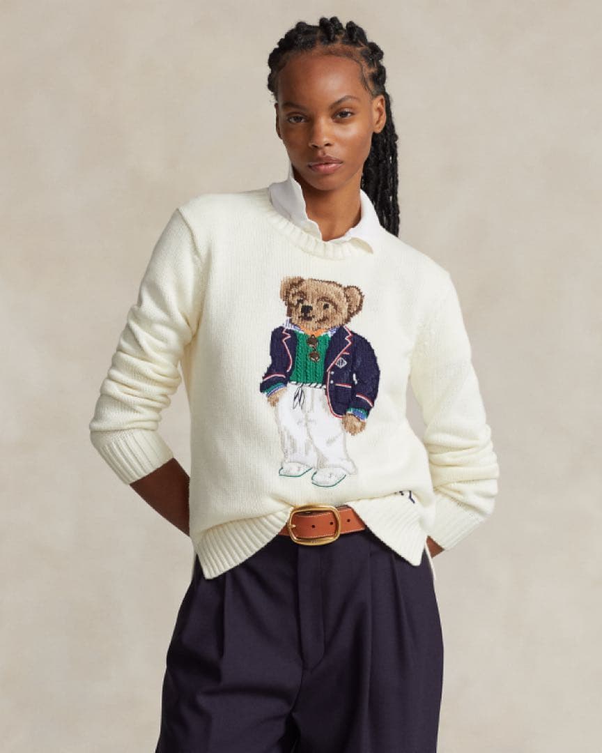 Polo ラルフローレン　ポロ　ベアー刺繍　ニットセーター